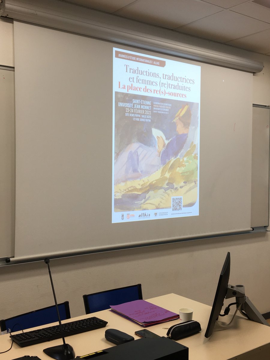 MarianPanchon's tweet photo. La deuxième journée des JE « Traductions, traductrices et femmes (re)traduites : la place des re(s)-sources » commence ! 🤓📚#ALLHiS @Univ_St_Etienne https://t.co/lISLKosOiM