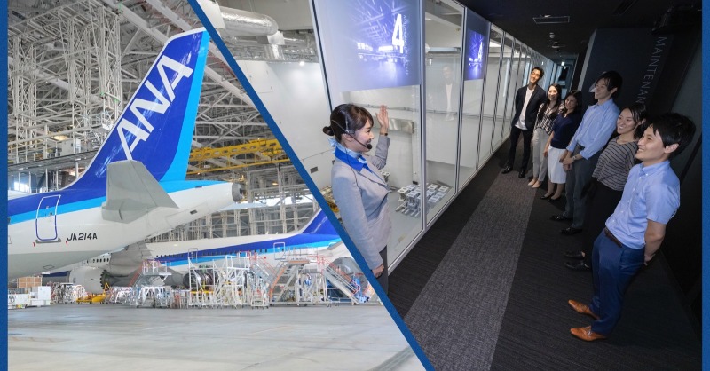 FlyANA_official's tweet photo. Connecting people: that’s what we do. Learn how we connect with visitors beyond the skies through the ANA Blue Base and Blue Hanger, showcasing pilot training, aircraft maintenance and ANA's rich history. https://t.co/vqL0IEfUgb #ANABlue #ExperienceANA