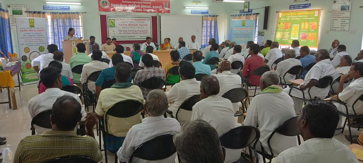 NSCLIMITED's tweet photo. Training program for Farmers, Dealers & FPOs organized by NSC Coimbatore at KVK Dharmapuri dt. 23-02-2023. #NationalSeedsCorpLtd #FarmSona #NSCSeeds #BeejNSC @nstomar @AgriGoI @KailashBaytu @agridept_tn https://t.co/3oUD4so5WT