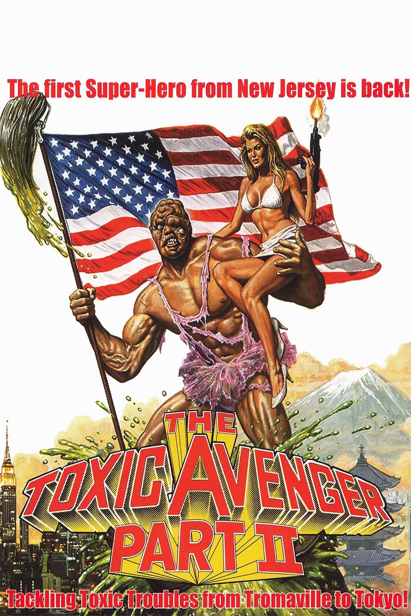 34 years ago(February 24 1989) 
The Toxic Avenger Part II was released!! 😱
#TheToxicAvengerPartII 
#TromaEntertainment 
#Melvin
#Toxie 
#Tromaville 
#80s 
#HorrorCommunity