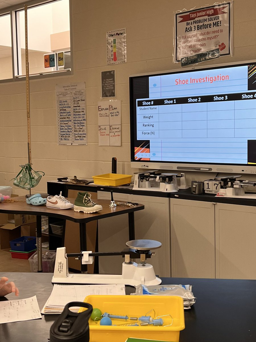 6th grade <a href="/TaysJrHigh/">Tays Junior High</a> Titans exploring forces using none other than their shoes! 🤣 Lots of great conversations on which shoes would require the most force to move. <a href="/NiedensSci/">Molly Niedens ⚡️</a> <a href="/LKudlacek/">Lindi Kudlacek</a> #KISDscience