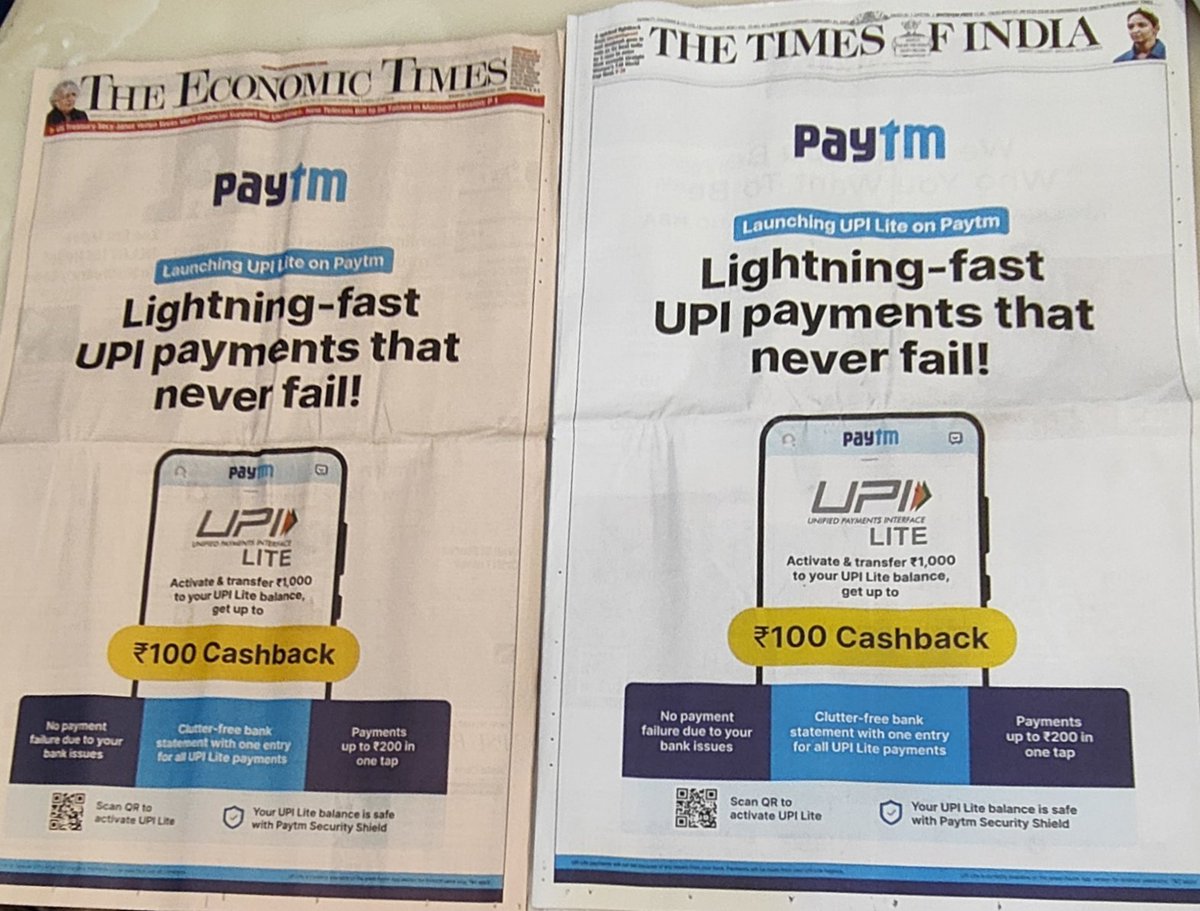 This is it! Finally #Paytm #upilite is here for lightning speed #transactions
#UPI #PaytmUpi #UPILiteBalance
@Paytm @vijayshekhar