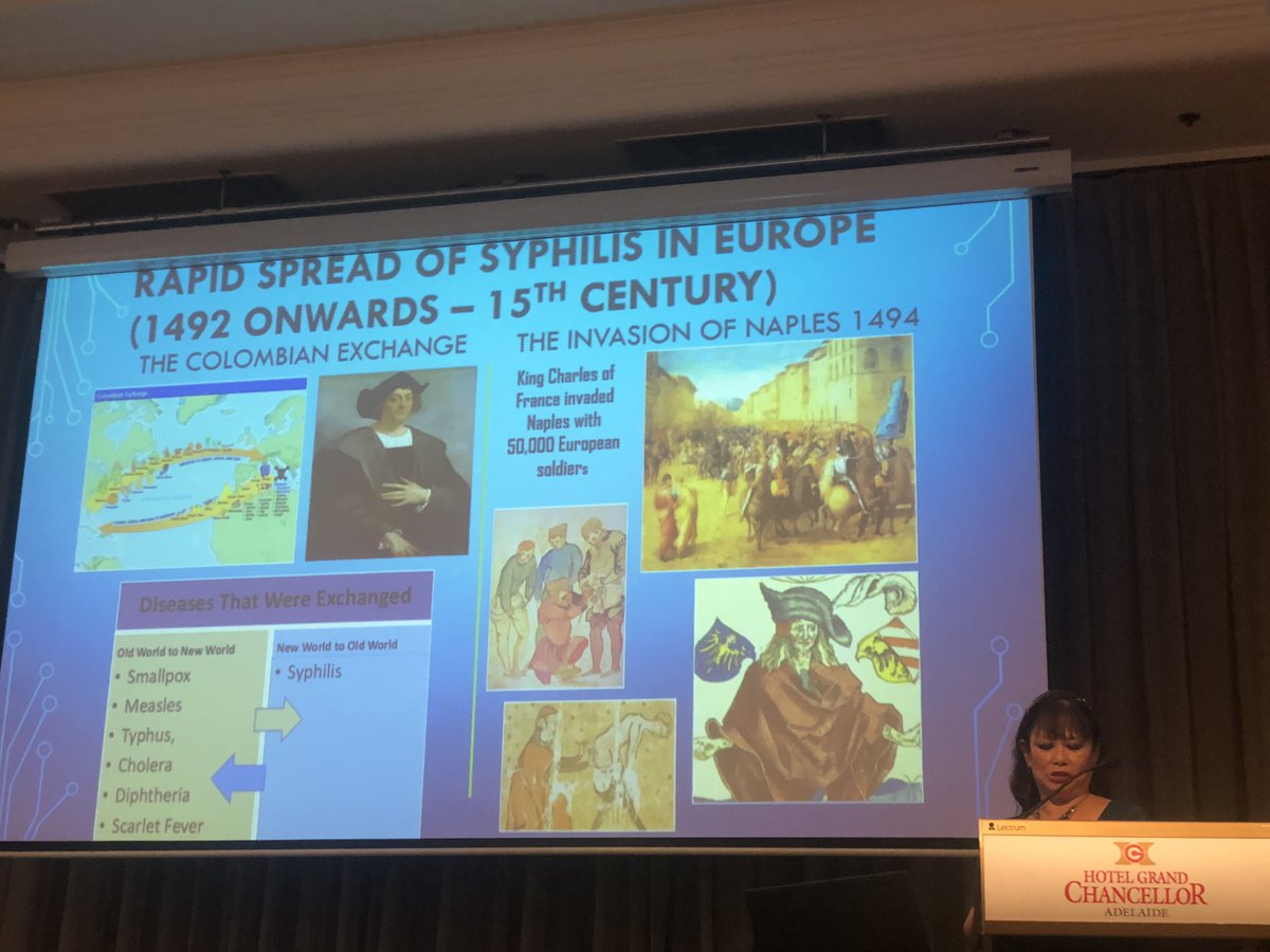 Carole Khaw tells #ASPOG23 about syphilis - brought to us by  Christopher Columbus in the15th century