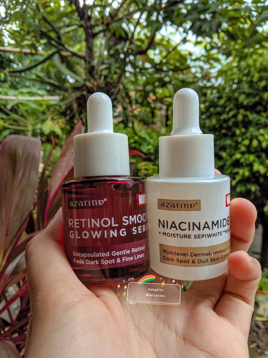 RETINOL + NIACINEMIDE = BEST COMBO ✅

Harga 50ribuan tp hasilnya bikin pengen ngaca teruss
Speechless bgt akhirnya nyobain serum edition Marvel🫠

Yg kulitnya berminyak, berjerawat, kusam sini merapat 
<a href="/AzarineCosmetic/">Azarine Cosmetic</a>