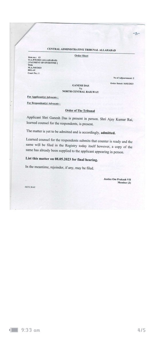 Having a court case.. He applied for a leave even after he is being disrespected and even after going to office not allowed to present himself. @DrmJhansi where is the management sir? @srdeegjhs no respect for court? @AllahabadC @RailMinIndia @India_NHRC @ganesh22dass