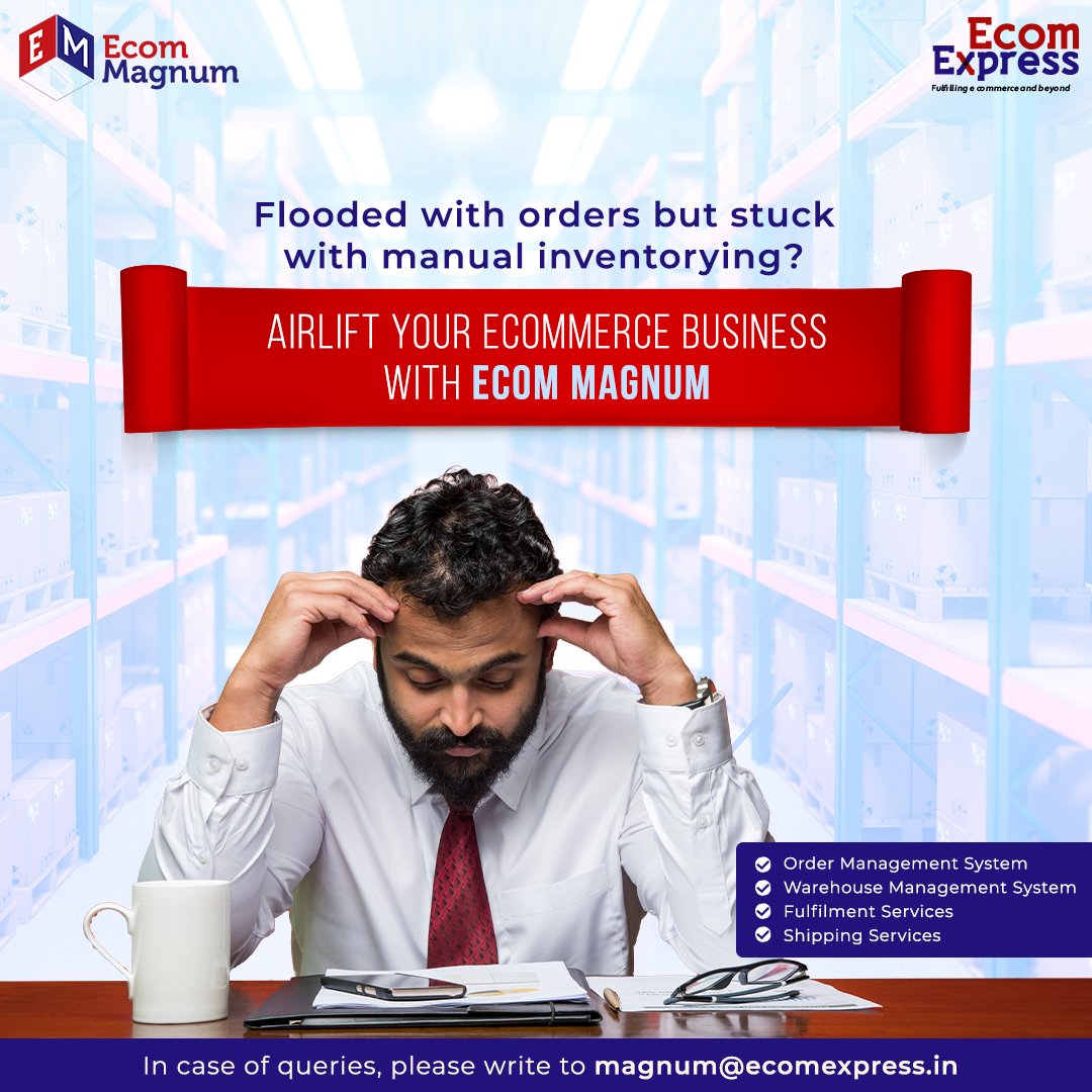 Ecom Express Official (@ecomexpress_ofc) on Twitter photo Ecom Magnum lets you drive sales and reduce operating costs with complete control over shipping, real time order management, tracking and much more.
Book your demo today.
Reach out to us at magnum@ecomexpress.in
#ecomexpress #ecommerce #orderfulfilment #ordermanagement Ecom Magnum lets you drive sales and reduce operating costs with complete control over shipping, real time order management, tracking and much more.
Book your demo today.
Reach out to us at magnum@ecomexpress.in
#ecomexpress #ecommerce #orderfulfilment #ordermanagement