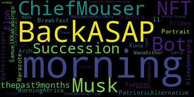 infokalyptisch's tweet image. Trending in my timeline now:  #morning (4)  #BackASAP (2)  #ChiefMouser (2)  #NFT (2)  #Bot (2)  #Musk (2)  #Succession (1)  #thepast9months (1)