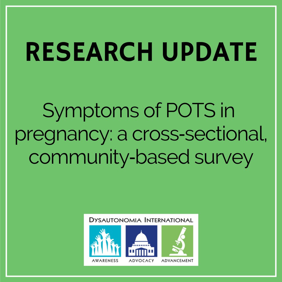 The largest study on #POTS and pregnancy to date, a collaboration between Dysautonomia International, Vanderbilt University, and University of Calgary, has published! Key findings from an analysis of 3,652 women with POTS who have been pregnant...
1/🧵