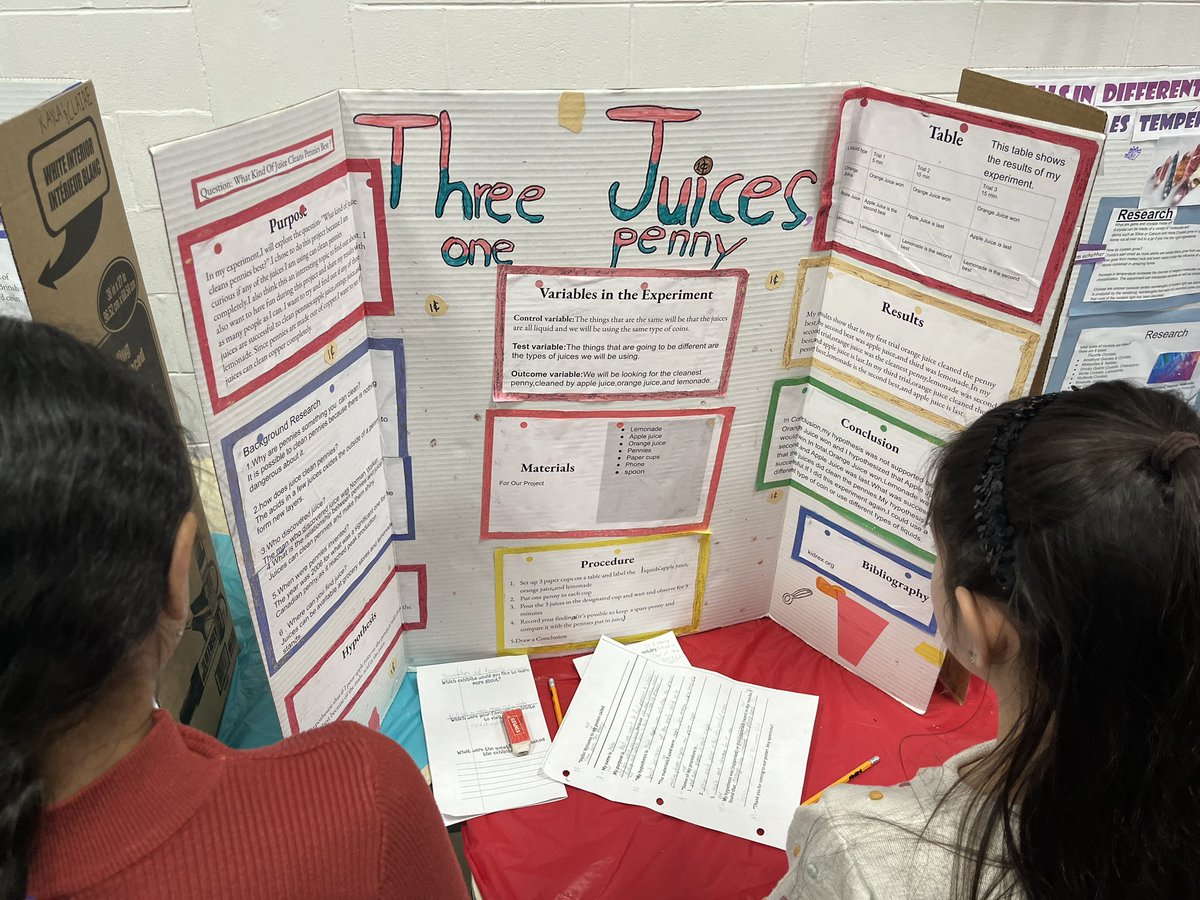 Great job at the Science Fair today!