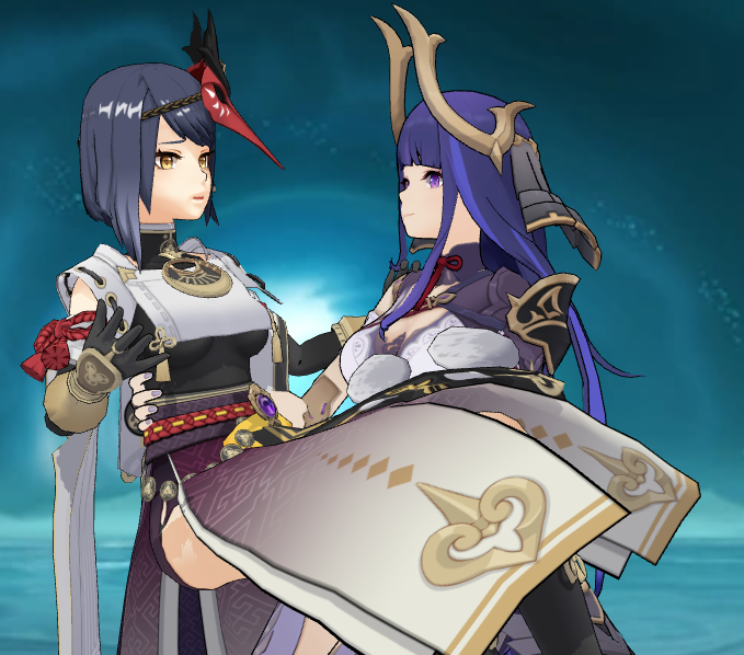 KakumeiHi's tweet photo. "But I'm fine, really. Our spar didn't tire me. "
#shogunsara #saraiden #RaidenShogun #KujouSara #GenshinImpact #ThatGrumpyShogun #HerTenguGeneral https://t.co/MOkLx4KPTk