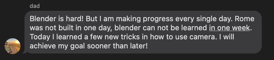 my dad started learning blender and its so wholesome
