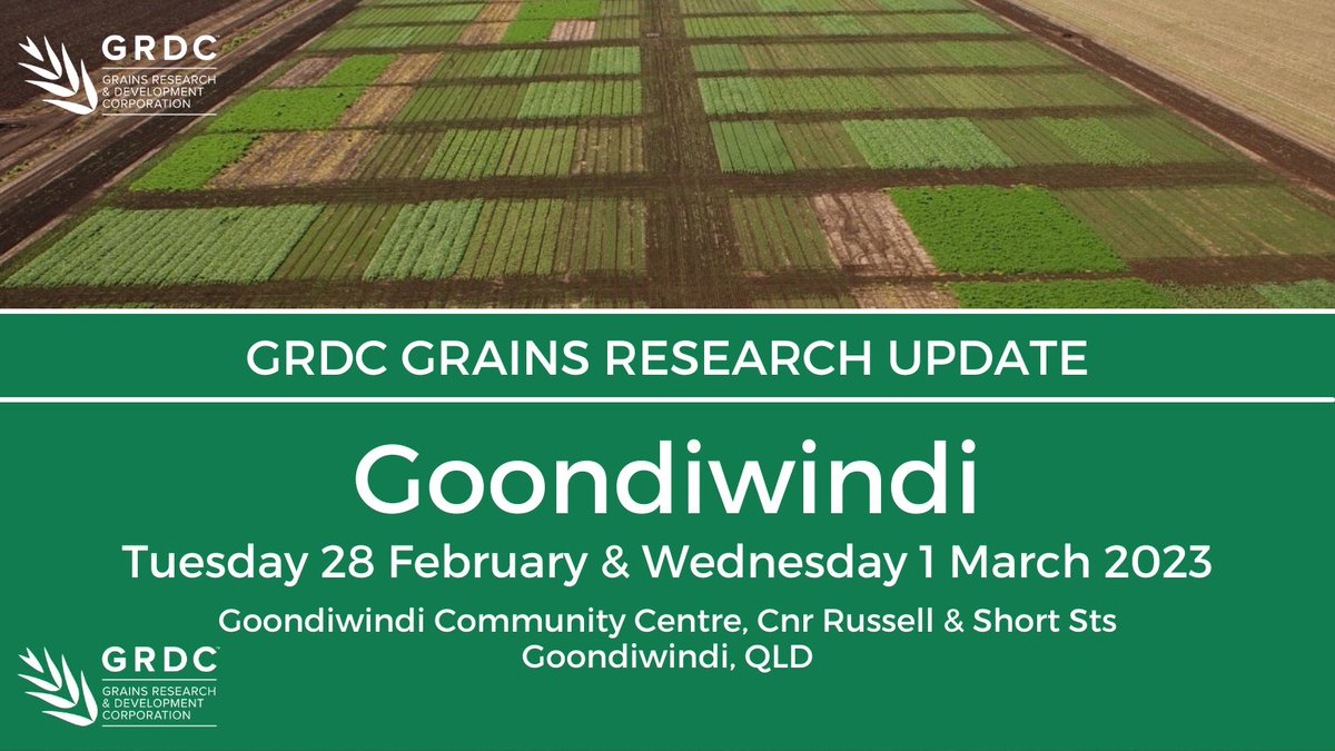 Looking forward to heading to #Goondiwindi #GRDCUpdate next week. Don’t forget to Register if you haven’t already. See you there <a href="/SyngentaANZ/">Syngenta ANZ</a>