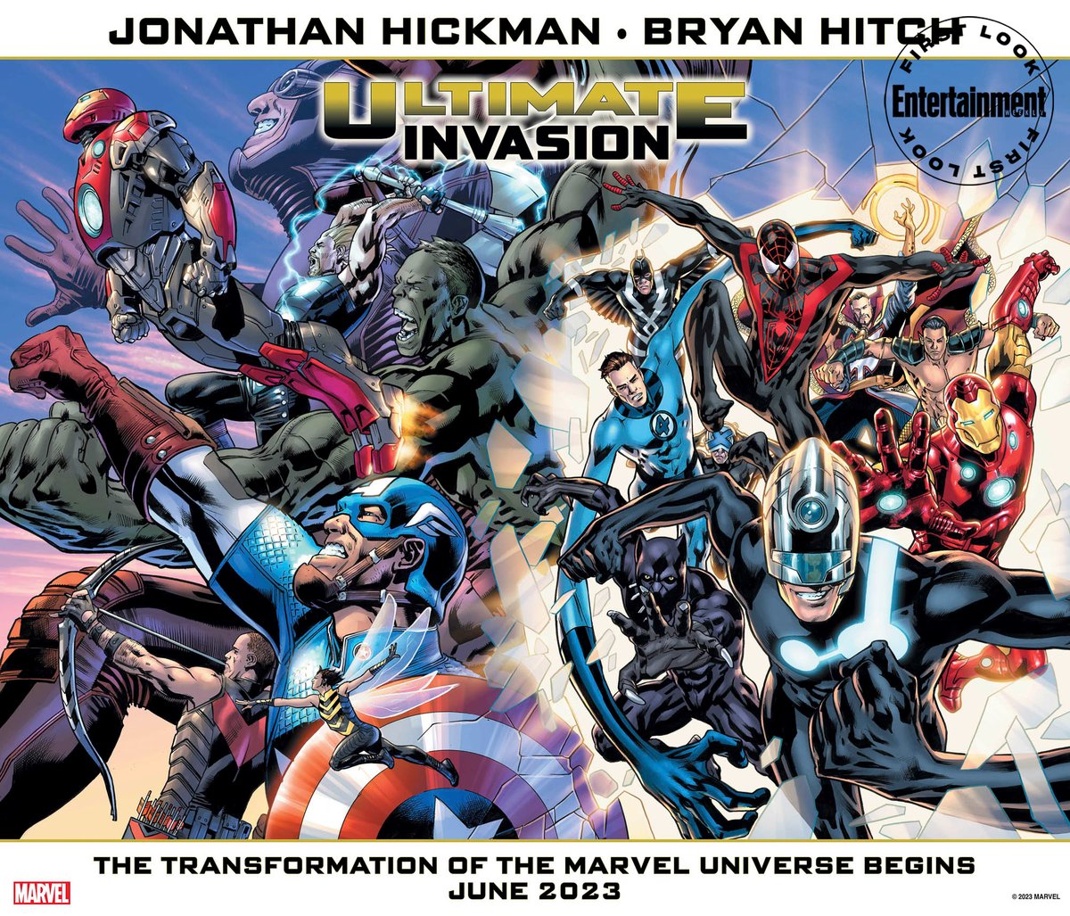 multversogeek's tweet image. 🚨Universo Ultimate está de volta?!
Marvel anunciou o título Ultimate Invasion, de Bryan Hitch e Jonathan Hickman, com The Maker e Miles Morales como protagonistas.
Temos também membros dos Illuminati presentes.
A HQ chega às bancas dos EUA em Junho.
Via @EW 

#UltimateInvasion