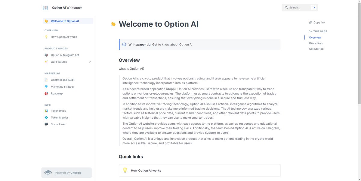 optionaitoken's tweet photo. Understand a little more about our project, through the whitepaper:
📝Link: https://t.co/pDRT2TTyLO
#Optionai #Binance #whitepaper #about #Crypto #CMC https://t.co/5yFS0laHm7