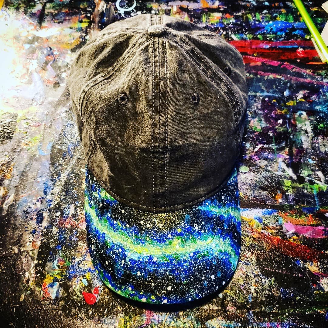 sharpie_thief's tweet photo. Custom Painted Galaxy Hat! i love making these!

#artistsontwitch #art #hats #customart #customhats #galaxy #spaceart #apparel #wearableart #SmallStreamerCommunity https://t.co/rALVO4Igpt