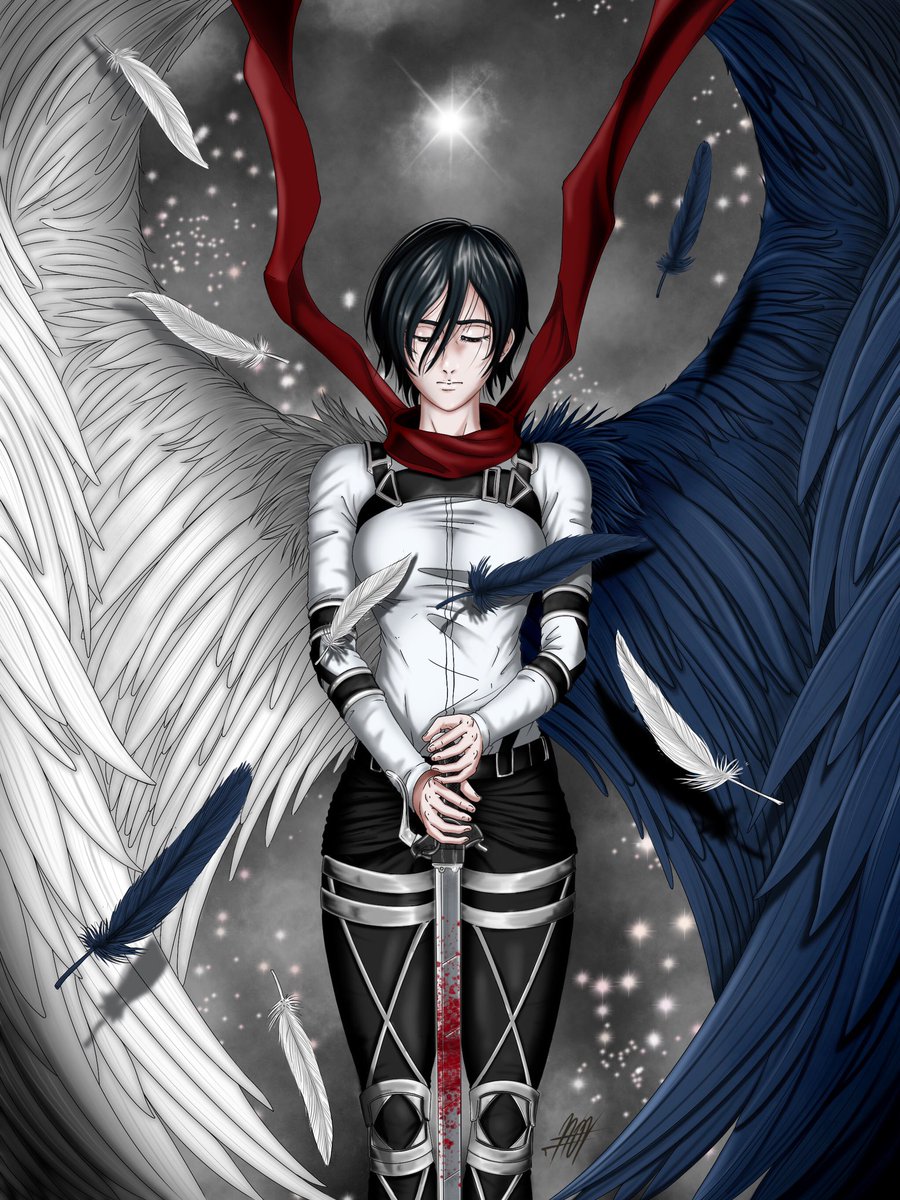 dibujonico's tweet photo. #Repost de Mikasa a 8 días para el regreso de Shingeki.

#Mikasa #ShingekiNoKyojin #Eren #Tatakae https://t.co/ruJv8xHRt3