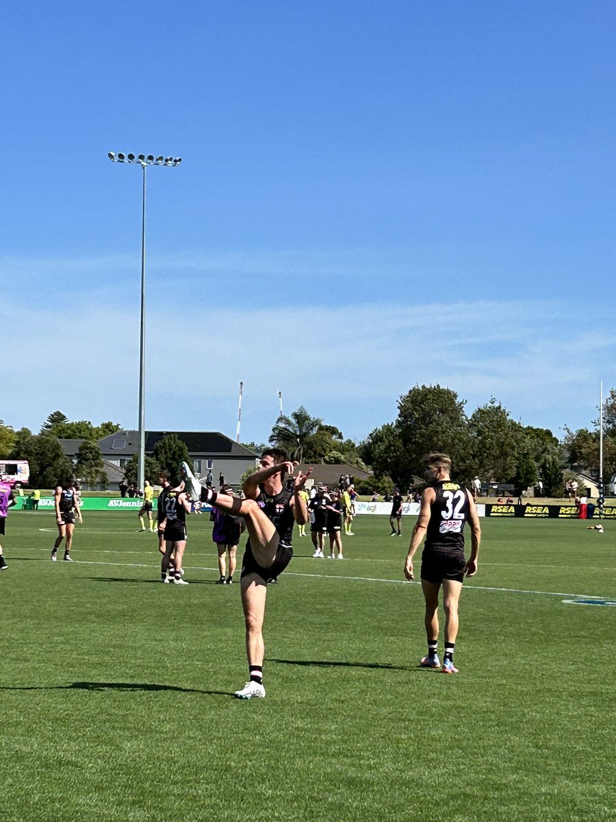 First match of the year for <a href="/stkildafc/">St Kilda FC</a> and the crowd is building at Moorabbin #gosaints