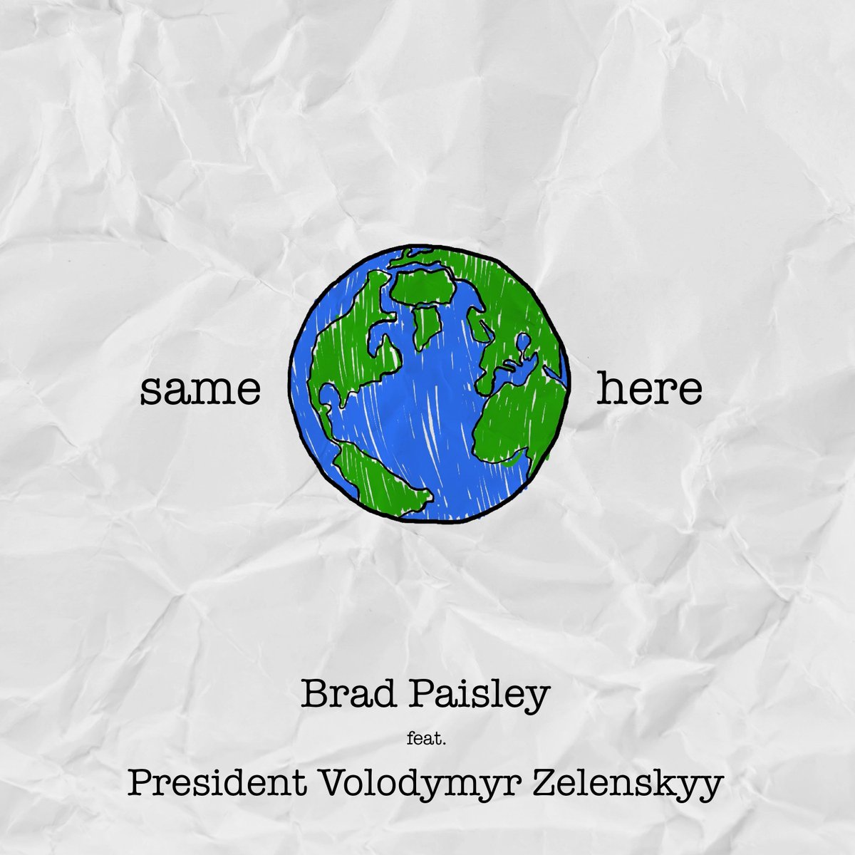 BradPaisley's tweet image. On this one year anniversary of the invasion, I'm reminded of the ways we are all so similar.
Here is the first song available from my new project. This is "Same Here". Featuring Pres. Volodymyr Zelenskyy (@ZelenskyyUa)

strm.to/SameHere