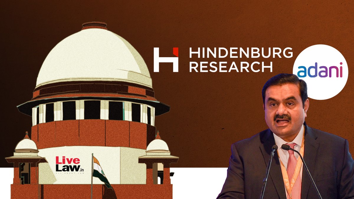 LiveLawIndia's tweet photo. #SupremeCourt rejects a plea  made by Adv ML Sharma to gag the media from reporting on Adani-Hindenburg issue till the court pronounces the order.

"We are not going to issue any injunction to the media", CJI DY Chandrachud says.

#AdaniGroup #Hindenburg https://t.co/bxQfGb3p31