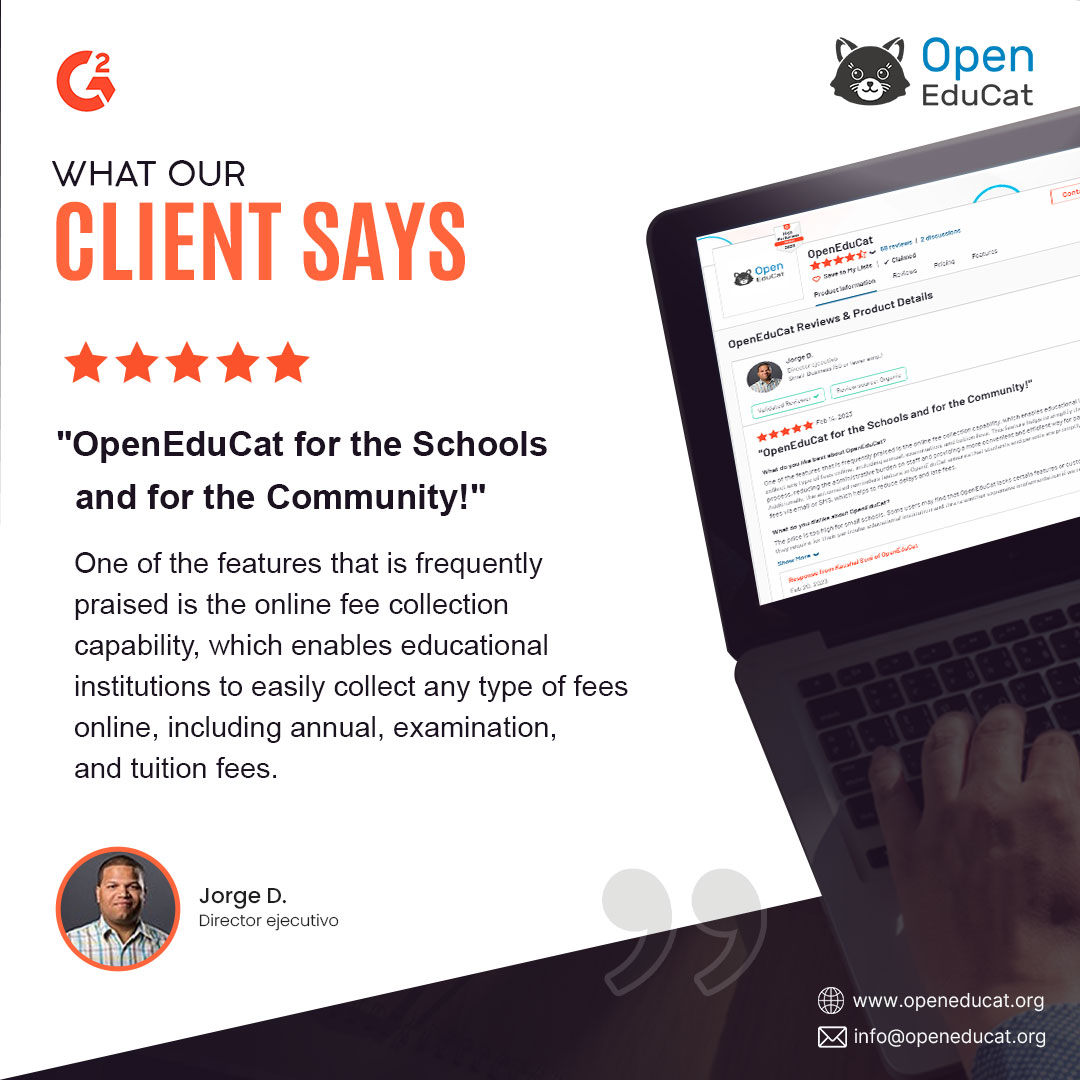 openeducat's tweet photo. #FeedbackFriday
We're thrilled to have received such positive #feedback from our valued clients. Thank you for sharing your experience!
Check out more of our reviews on @G2dotcom https://t.co/Pg1Gk1pj71
#OpenEduCat #happycustomer #Testimonial #clientreview #g2review #ERP https://t.co/HgWtKUNhsT
