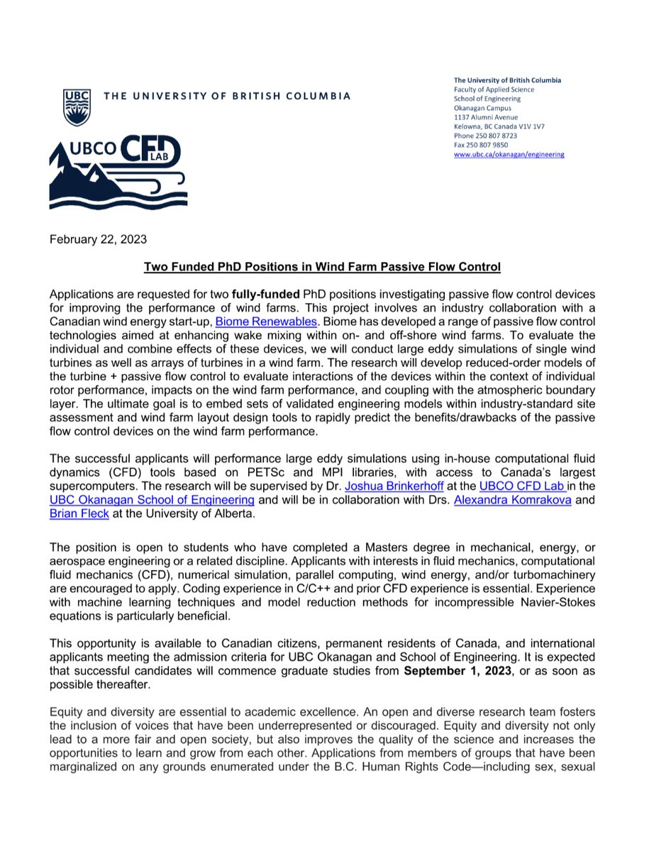 Md. Abdullah on Twitter "2 Fully Funded PhD positions on wind farm