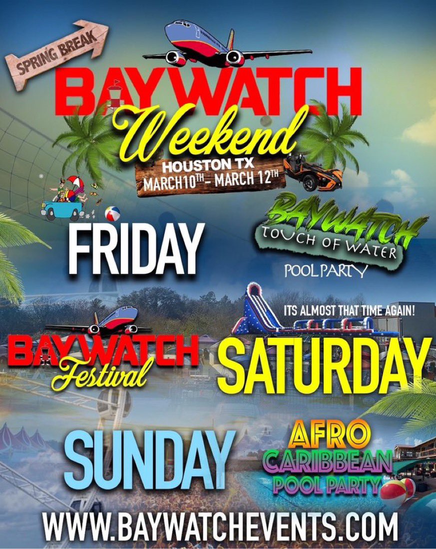turnuptxsu's tweet photo. Tickets on sale now !!! The biggest spring break weekend !!! #BayWatchWeekend  
dm us for presales  or for more info. https://t.co/h3js1YNOqd