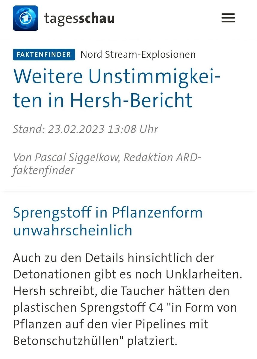 Der ARD-Faktenfinder übersetzte "plant shaped C4 charges" ("C4-Hohlladungen platzieren") als "Sprengstoff C4 in Form von Pflanzen".

Infolgedessen befragte man extra einen Sprengtechnik-Experten, der ausschließen konnte, daß "Pflanzenattrappen zum Einsatz kamen".