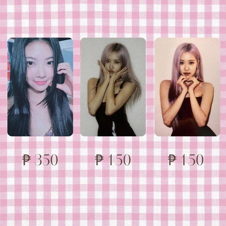 cateuzaki's tweet photo. ֶָ֢֪ wts lfb ph ⭒ ♡𓂃 

 🥣 eunchae &amp; rosè pc !  
  ♥︎   ₱rices indicated in the pic 
        onhand !  
        payo ( 1-2 days dop )
  𓍢 rcbyt : https://t.co/QxOSfiqEQs !!

t. wts lfb eunchae fearless vol. 2 lesserafim rosè the album photocard blackpink ph https://t.co/ZL7JaEsvB0