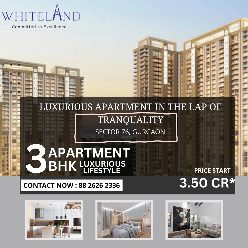 AspireAssets's tweet photo. 𝗪𝗵𝗶𝘁𝗲𝗹𝗮𝗻𝗱 𝗧𝗵𝗲 𝗔𝘀𝗽𝗲𝗻 𝗦𝗲𝗰𝘁𝗼𝗿 𝟳𝟲, 𝗚𝘂𝗿𝗴𝗮𝗼𝗻 - 𝗔𝗽𝗮𝗿𝘁𝗺𝗲𝗻𝘁𝘀 𝘁𝗵𝗮𝘁 𝗮𝗿𝗲 𝗧𝗮𝗸𝗶𝗻𝗴 𝗟𝘂𝘅𝘂𝗿𝘆 𝘁𝗼 𝗡𝗲𝘄 𝗛𝗲𝗶𝗴𝗵𝘁𝘀 !
✅2 min NH8 &amp; SPR
✅30 min IGI airport
Call Now : 88 2626 2336
#whitelandaspen #sector76gurgaon #aspireassets https://t.co/Wsh8At9w7Q