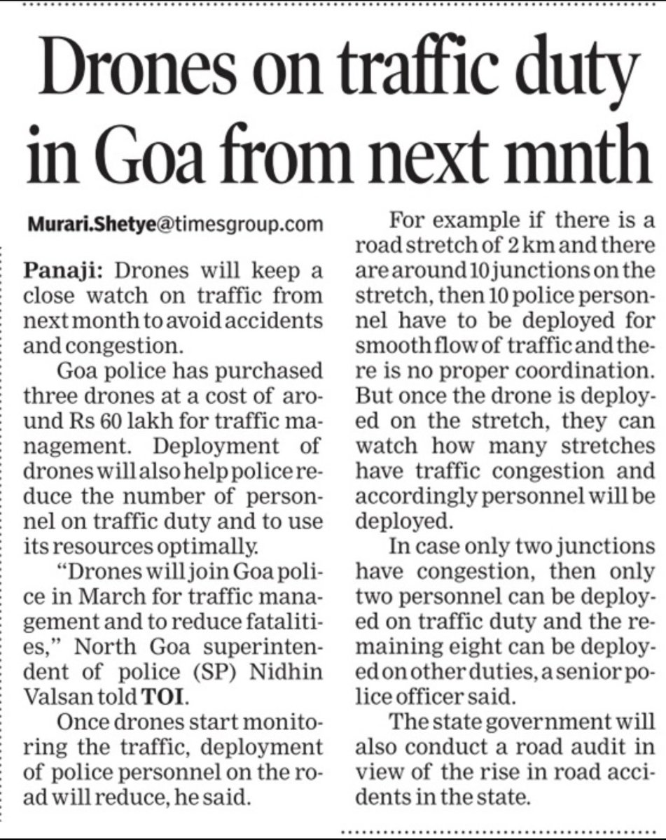 spnorthgoa's tweet photo. #GoaPolice is taking a step further towards modernization by procuring drones . This move will help us respond more quickly to emergencies and ensure better citizen centric services. Thanks to @cmgoa @DrPramodPSawant sir for being the beacon of change. #DronesForSafety https://t.co/WixmAA57NQ