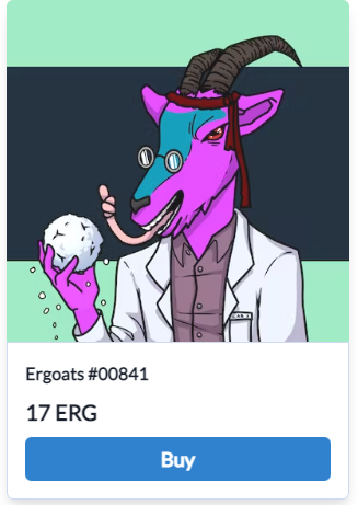 Lgmeister89's tweet photo. Looking for an #Ergo NFT at a sweet floor price? Someone just threw this @ERGoatWineClub on @skyharbor_io for 17 ERG, cheaper (by far) than any other Ergoat out there! Check out this awesome community and check out https://t.co/6lsqFNTBqS to nab this before someone else does! https://t.co/5EqY7YH7Kt