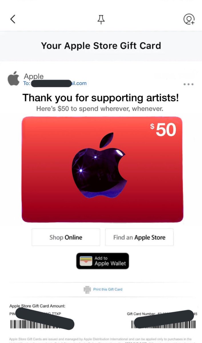 thesweetenerera's tweet photo. WTF I just bought Die for You (Remix) on iTunes and got a $50 gift card?? I usually don’t fall for these but this actually worked omg 😭🖤 This song sounds amazing!! #DieForYouRemix #DFYREMIX https://t.co/V3leJx8IHH