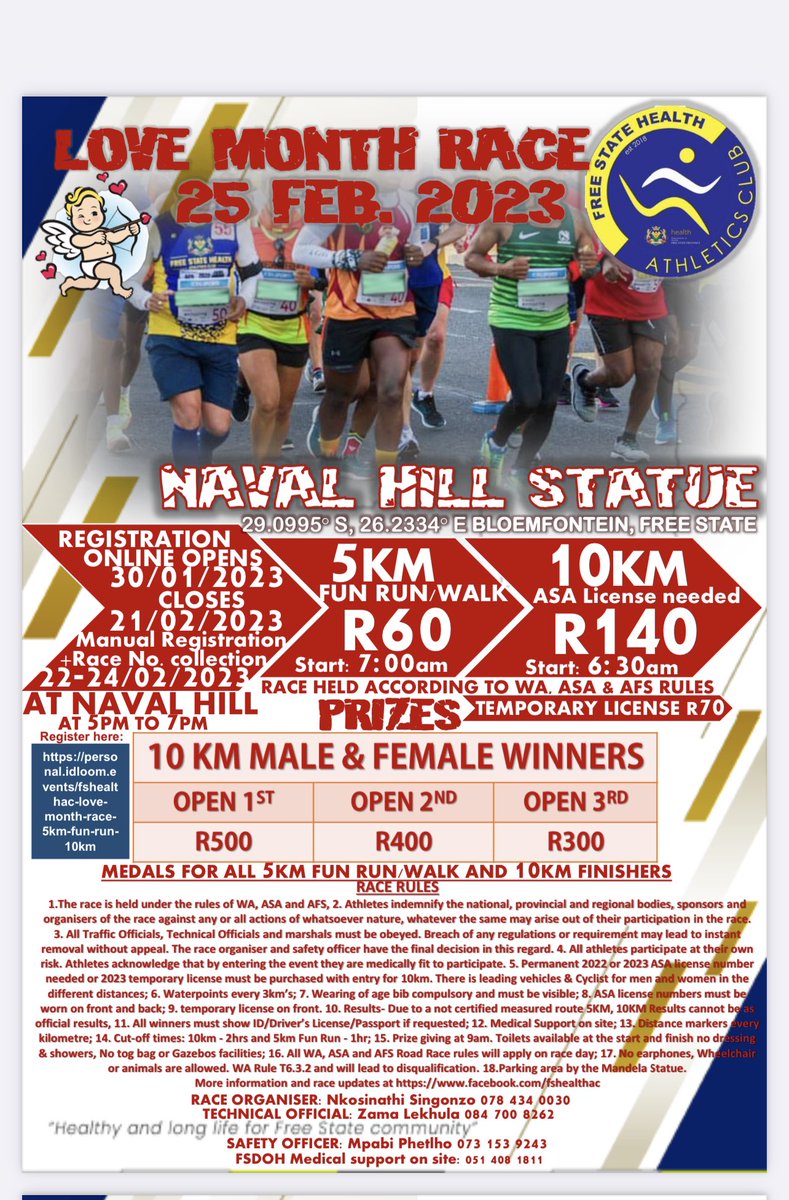 zamalekhula's tweet photo. We Are Ready To Host 5km & 10km Tomorrow… Next Week We Clobber #SurrenderHill #Marathon In #Clarens as Part Of @2OceansMarathon & @ComradesRace #ZamaLeBus #RunningWithTumiSole #FetchYourBody2023 #90dayswithoutsugar #IPaintedMyRun #RunningMan #runner #RunningMan #running #run https://t.co/ZajhV7D8Kk