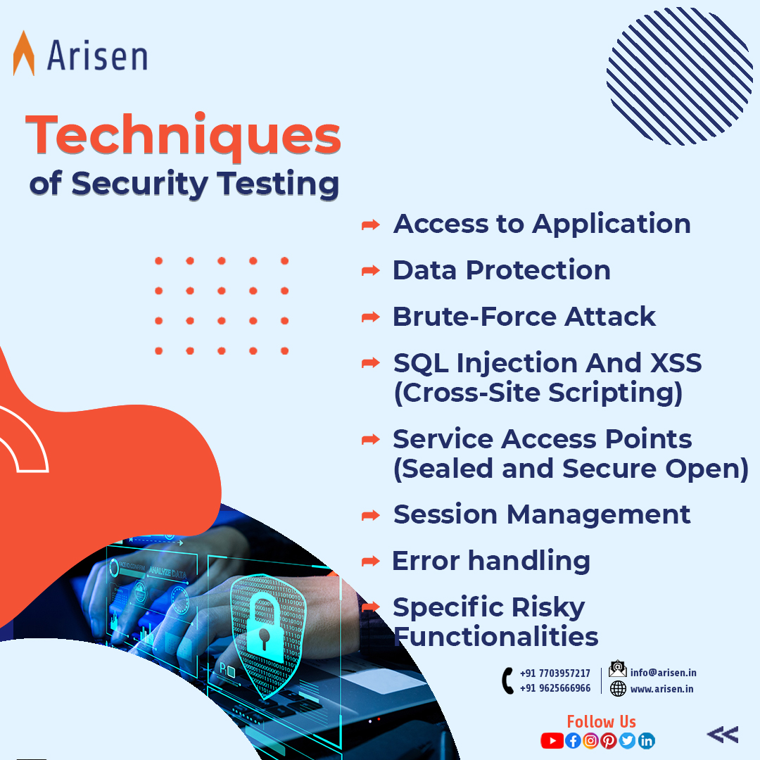 👉 Techniques of Security Testing.

#techniques #security #websites #websecurity #softwaresecurity #testing #testingservices #application #protection #attack #sql #service #accessibility #managament #handle #functional #usa #india #itcompany #softwaredevelopment #noida