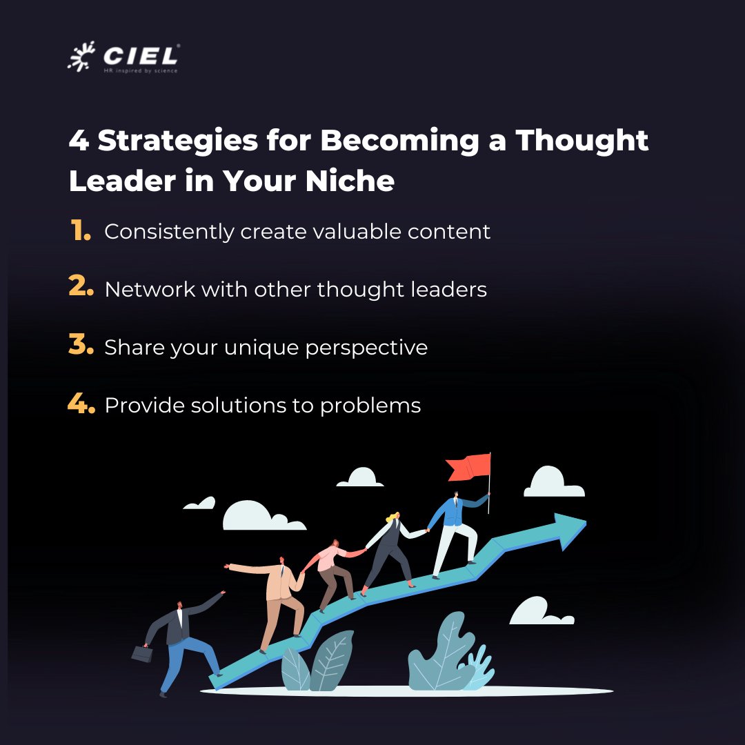 Want to become a thought leader in your field? 🔥 Follow these 4 strategies to establish yourself as an expert and gain a loyal following in your industry. 🙌 

#ThoughtLeader #IndustryExpert #LeadershipStrategy #PersonalBranding