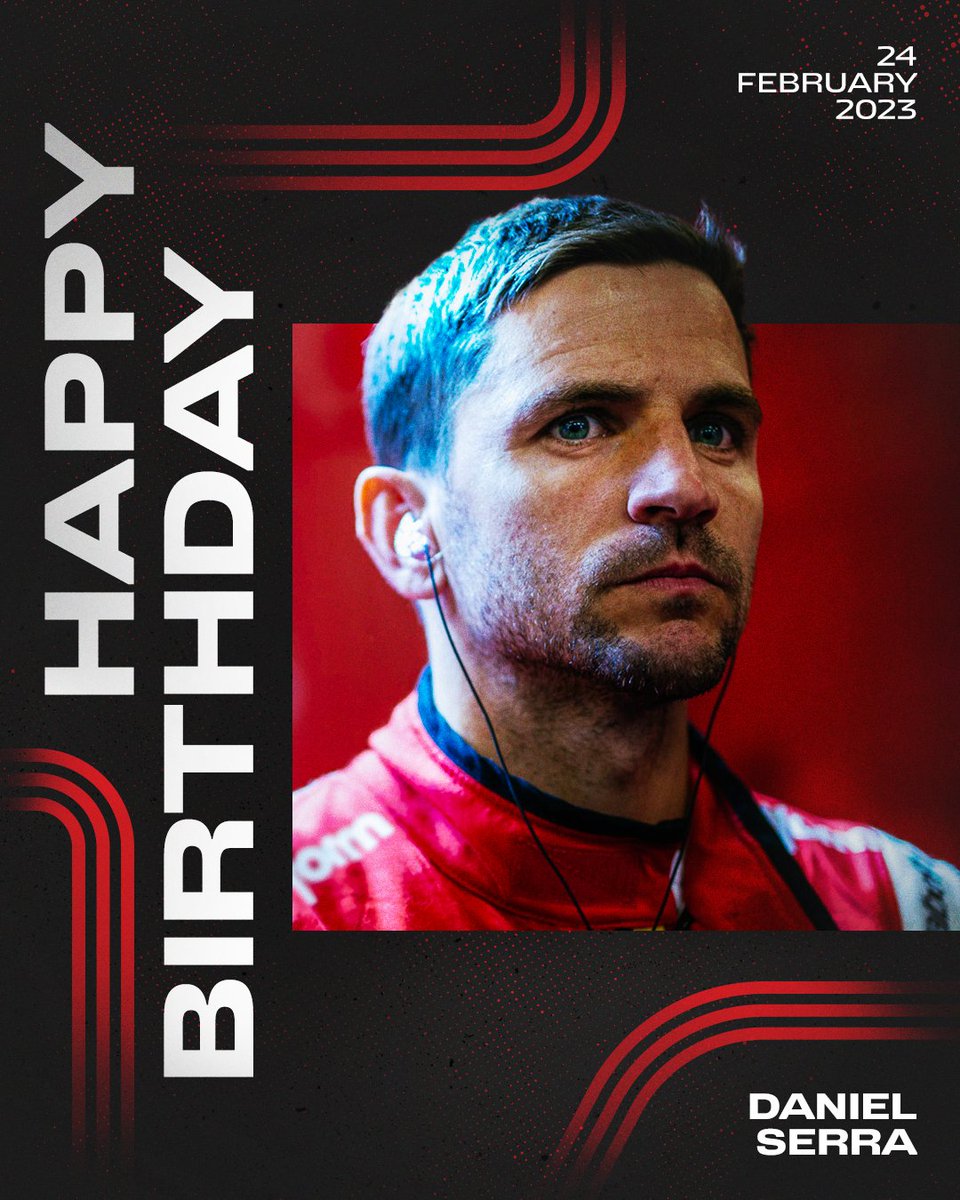 Happy birthday to our official #FerrariCompetizioniGT driver Daniel Serra! 🥳 Wish him happy birthday with this emoji: 🎉 #FerrariRaces