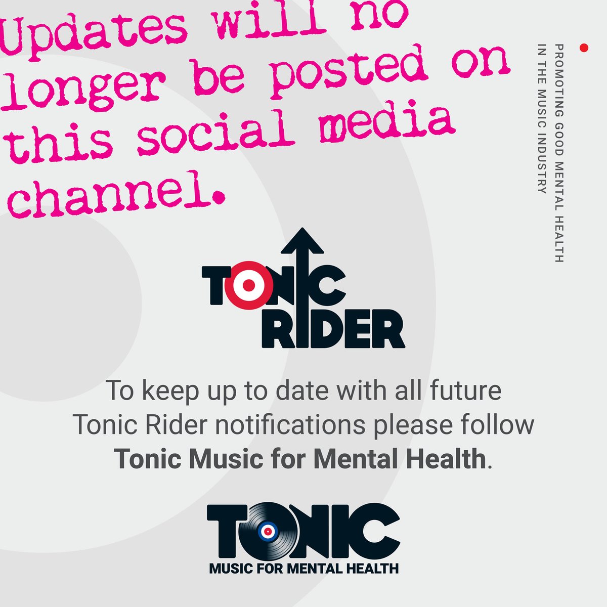 Please join our parent social media channels for all future Tonic Rider updates.
facebook.com/tonicmusicmh
x.com/tonicmusicmh
instagram.com/tonicmusicmh