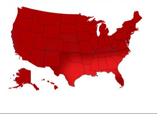 Over_It1's tweet photo. @clownworld Americas gone red now. https://t.co/Ud3Pws5eD0