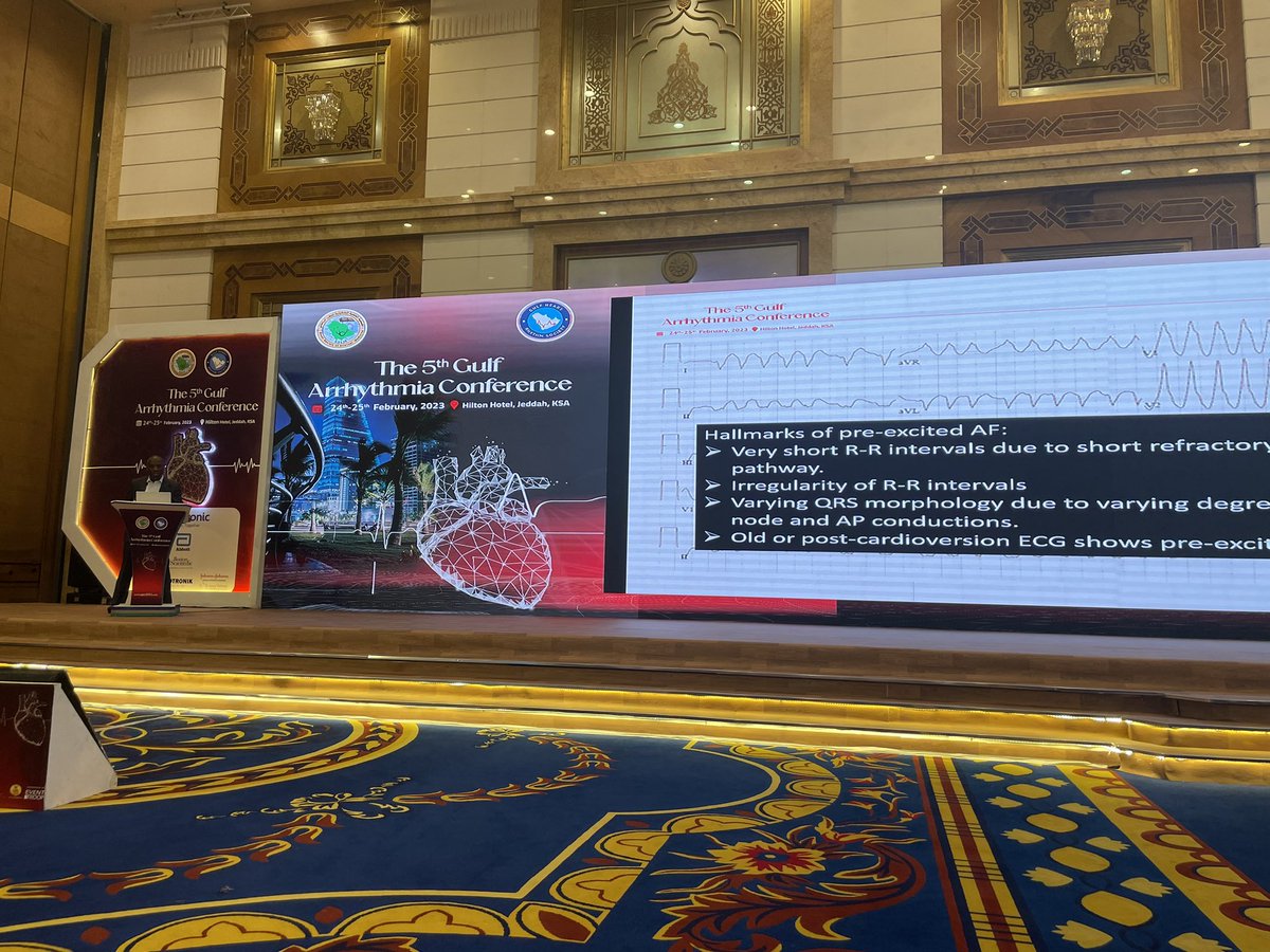 Approach to wide complex tachycardia 
By Dr Hussain Haddo

#GAC2023