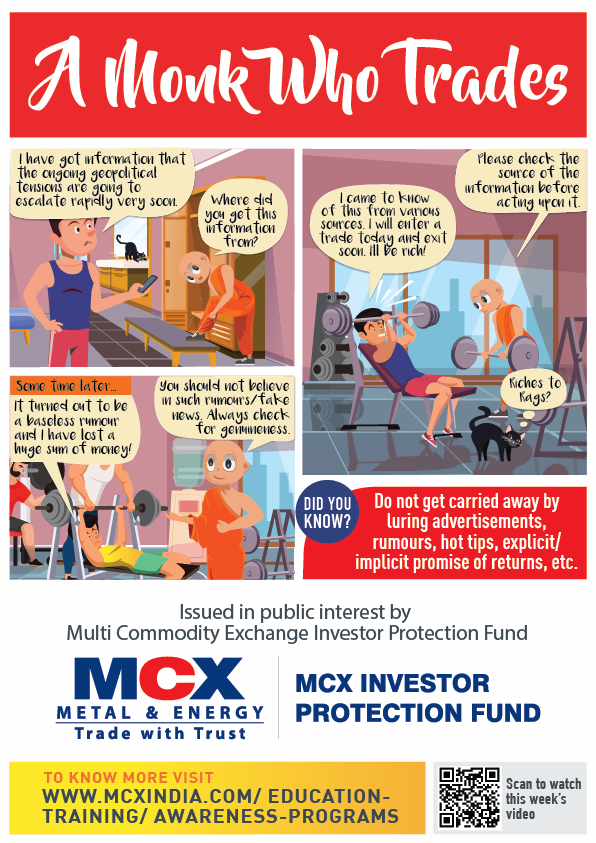 MCXIndialtd's tweet photo. MCX IPF PRESENTS A MONK WHO TRADES #MONK #trades #comics #cat #derivatives #futures #optiontrading #commodities #commodity #knowledge #awareness #didyouknow #investing #futurestrading #learning #wisdom #trading #trader #options #comquest #comquest2023 #commoditytrading https://t.co/t1C5ShrCub
