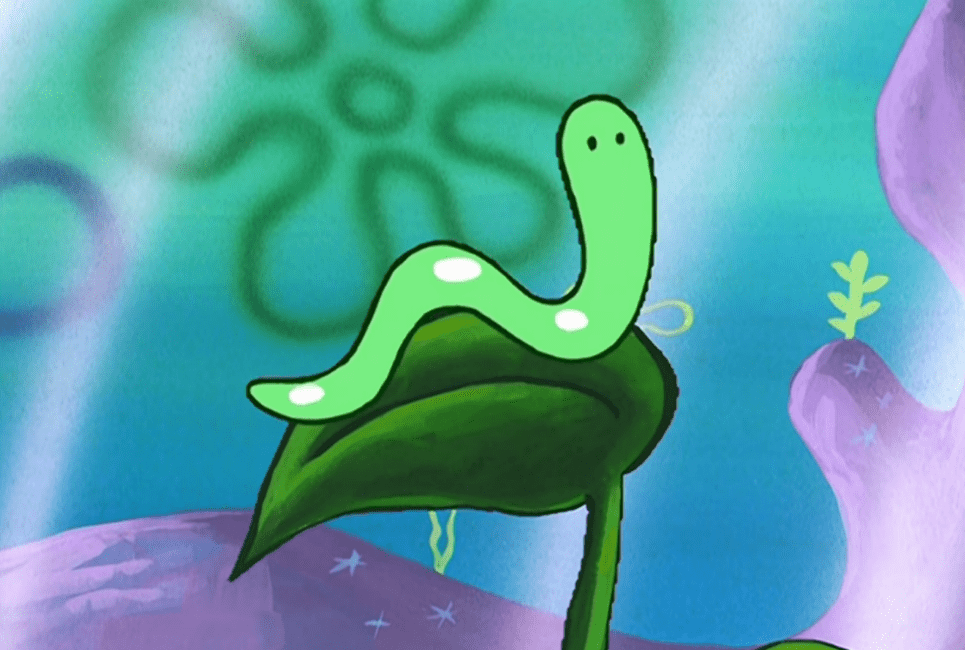 NostalgiaEnvy's tweet photo. 22 years ago, SpongeBob SquarePants' "Wormy" premiered on Nickelodeon. https://t.co/tpBOe0HCep