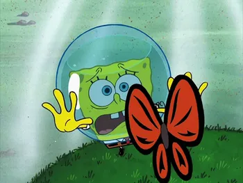 NostalgiaEnvy's tweet photo. 22 years ago, SpongeBob SquarePants' "Wormy" premiered on Nickelodeon. https://t.co/tpBOe0HCep
