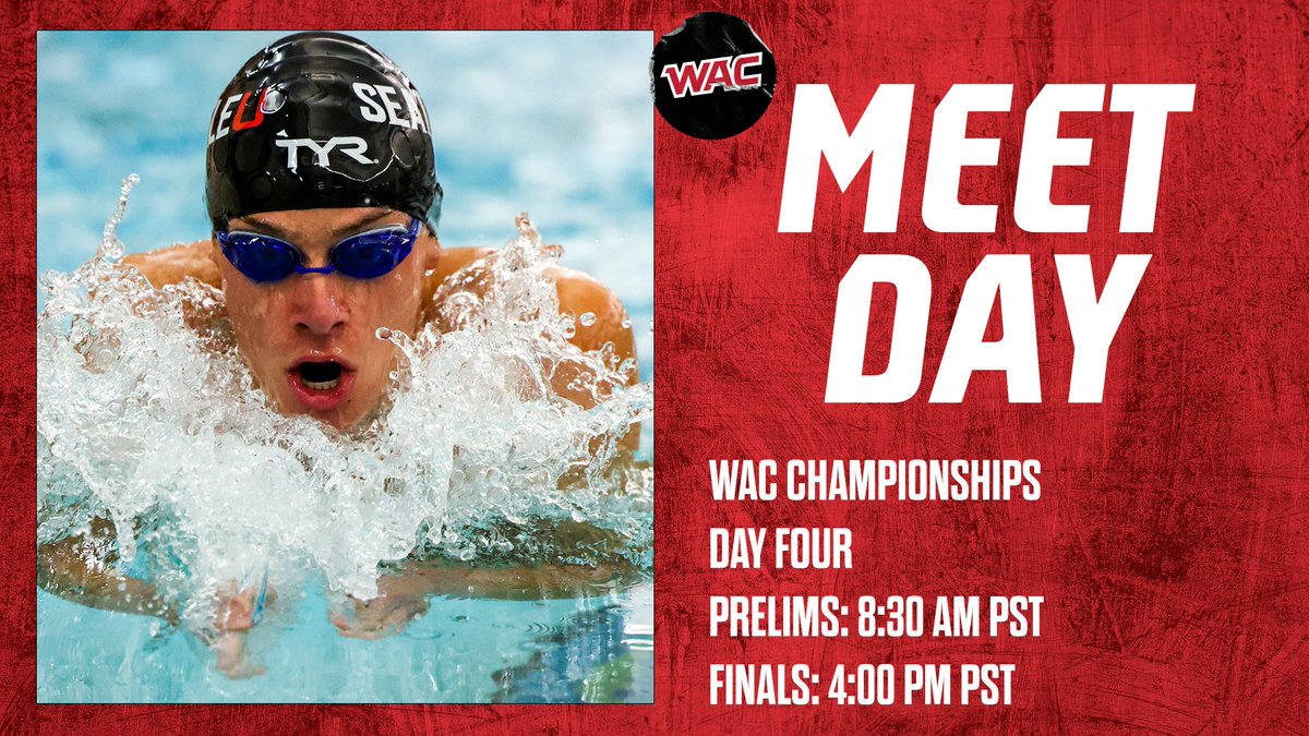 seattleuswim's tweet photo. Your Redhawks are looking to finish the meet strong in Day Four of the WAC Championships!

🆚 WAC Championship
📍McAllen, Texas
⏰ Prelims 8:30 AM PST
⏰ Finals: 4:00 PM PST
📊https://t.co/dFNL2FybM2 https://t.co/qv2YB7u4MW
