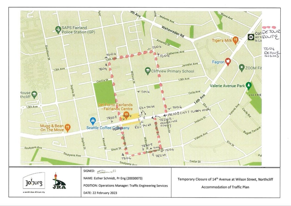 LeahK28's tweet image. WARD 89 ROAD UPDATE
#14thAvenue #Willson

Dear Residents,

Please note the below traffic diversion route in respect to the closure of 14th Ave and Willson Road due to the sinkhole that developed.

Thanks,
Cllr Leah Knott
