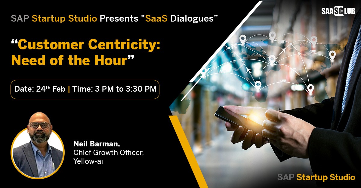 SAP Startup Studio (@sapstartupstudi) on Twitter photo Customer Centricity: Need of the Hour
Catch <a href="/hey_neil_b/">Neil Barman</a>, live and explore the intricacies of Customer Centricity for the second session of SAP Startup Studio - #SaaS Dialogues.
Join us here at 3:00 PM sap.to/60123tJeA Customer Centricity: Need of the Hour
Catch <a href="/hey_neil_b/">Neil Barman</a>, live and explore the intricacies of Customer Centricity for the second session of SAP Startup Studio - #SaaS Dialogues.
Join us here at 3:00 PM sap.to/60123tJeA