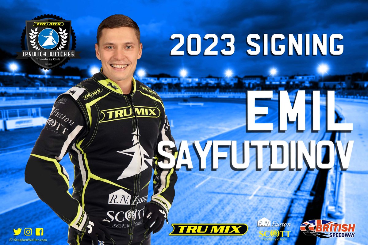 2⃣0⃣2⃣3⃣ signing: Emil Sayfutdinov 🗣️ 'Chris has been working very hard to get everything done. Maybe this will be the season I have a chance to win the team championship in England.' Welcome to Ipswich, Emil! 🫶 Full interview ➡️ ipswichwitches.co/2023-signing-e… #TruMixWitches 🧙‍♂️