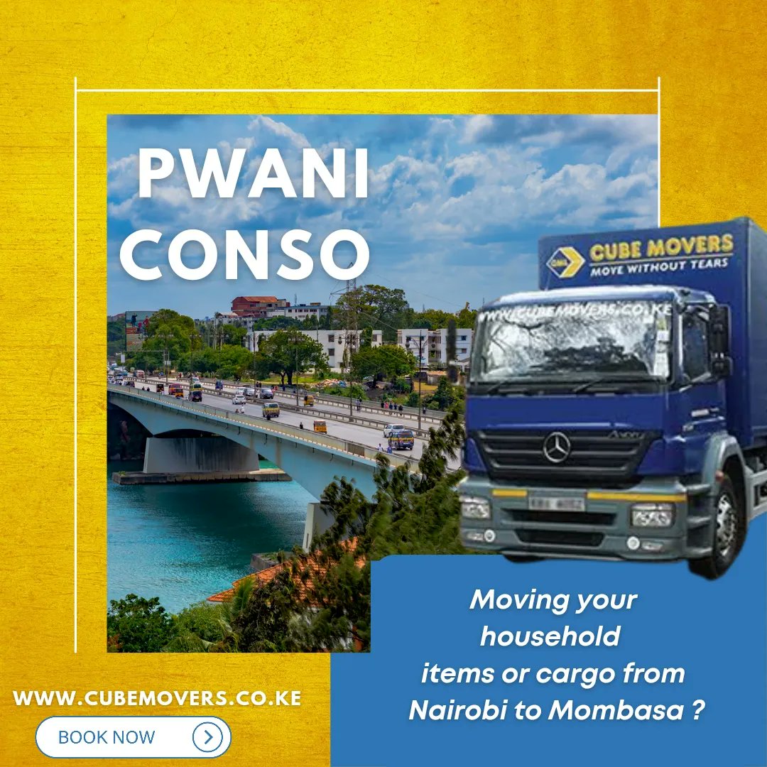CubeMoversLTD's tweet photo. Moving your household items or cargo from Nairobi to Mombasa? Or even the other way around? Take advantage of our Pwani Conso package and move your goods for as low as 10k!*⠀
*Terms and conditions apply⠀
⠀
Call us on⠀
+254727773663, +254736400240⠀
#MoveWithoutTears https://t.co/rJBnIEqlZG