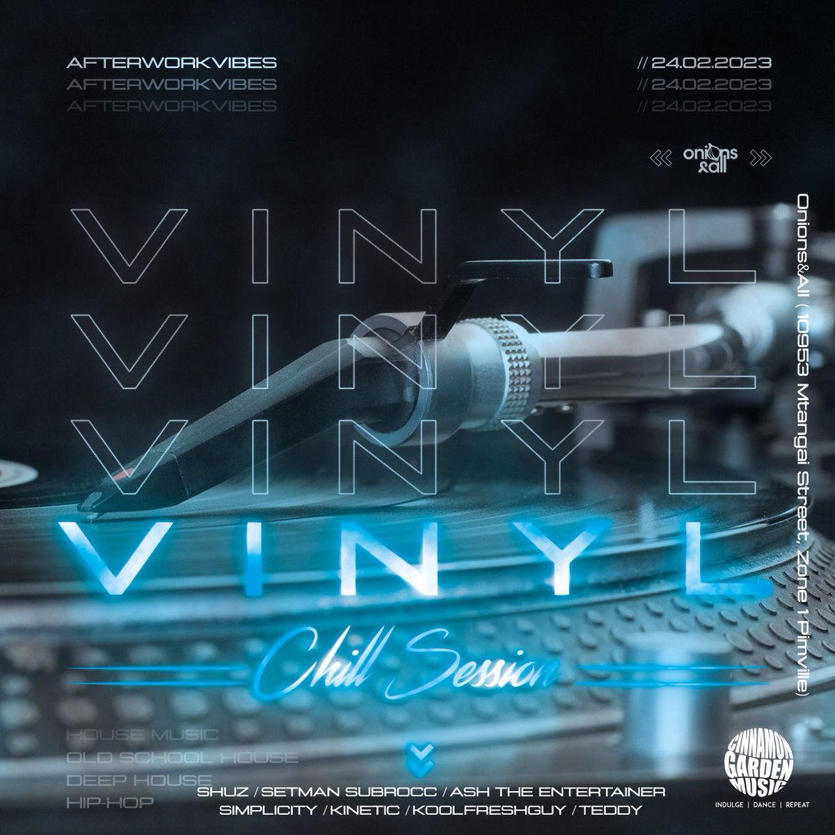 Subrocc's tweet image. Singular : VINYL ✔️

Plural.     : VINYL ✔️

NOT VINYLS ✖️❌ ( Incorrect ❗️‼️)

Happy Friday and a Safe Weekend ahead 👊🏾

Today 24.02.2023 we are doing #AfterWorkVibes #VinylChillSession 

📍 Onions&amp;amp;All (  10953 Mtangai Street, Zone 1 Pimville) 

Wax ON Wax OFF .. Join Us❗️