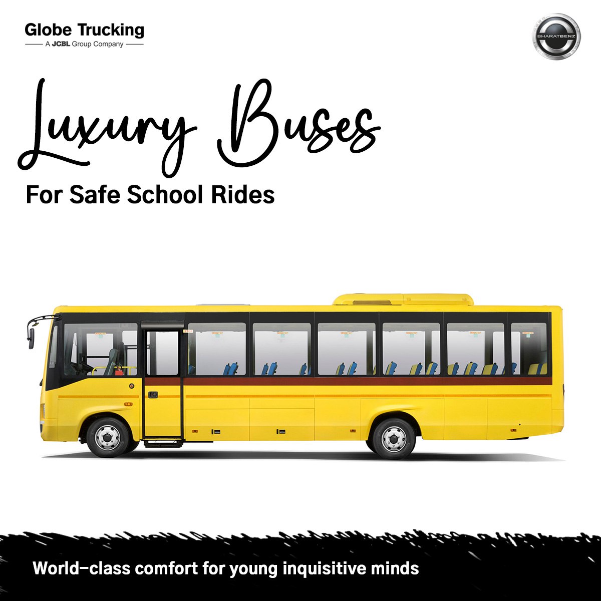 GlobeTrucking's tweet photo. The BharatBenz  School bus, ready for safer, comfortable and joyful back-to-school adventures.
To know more contact Globe Trucking Punjab: 8725012070

#BharatBenzSchoolbus #BestSafety #BharatBenz #SchoolBus #GlobeTrucking https://t.co/MC9fV94m1O