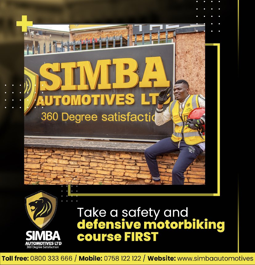 SimbaAutomotiv1's tweet photo. Here is a motorbiking tip for you before you acquire our motorcycles.
#simbamotors #defensiveriding https://t.co/By7TfKBWaq